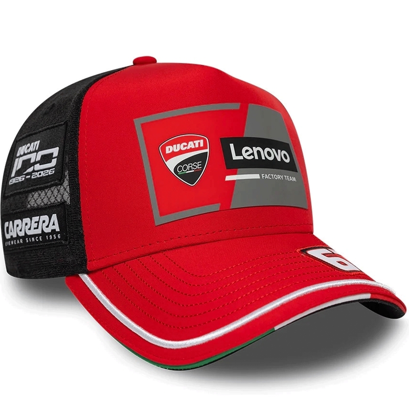 Ducati New Era Lenovo Bagnaia 63 dangtelis juodai raudonas