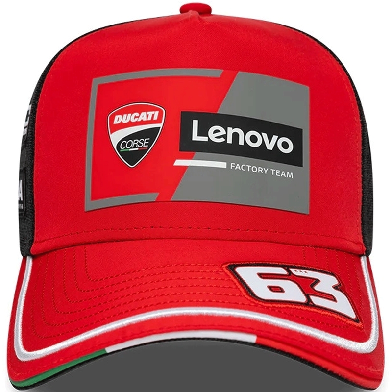 Ducati New Era Lenovo Bagnaia 63 dangtelis juodai raudonas