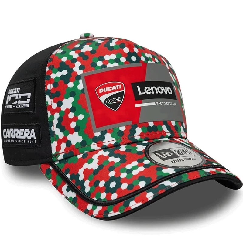 Ducati New Era Lenovo Mugello kepuraitė juoda-raudona-daugiaspalvė