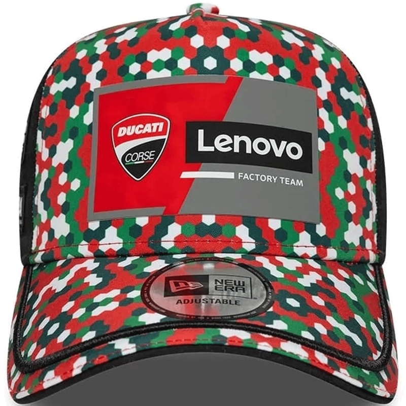 Ducati New Era Lenovo Mugello kepuraitė juoda-raudona-daugiaspalvė