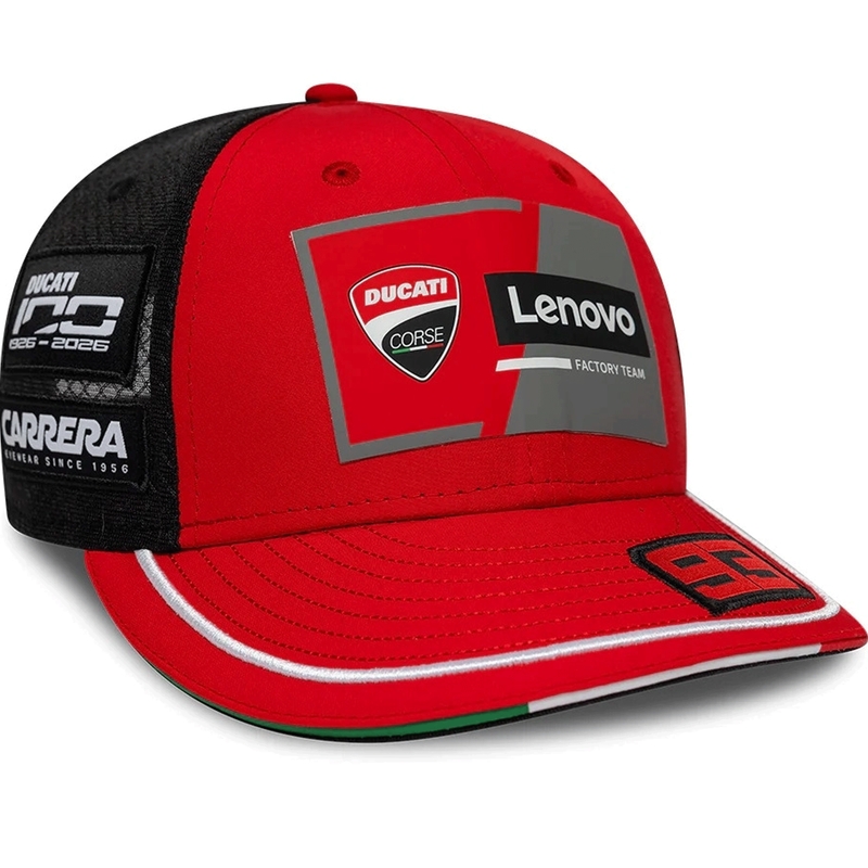 Ducati New Era Lenovo Marquez 93 kepurė juoda-raudona