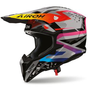 Airoh Wraaap Karma motociklo motokroso šalmas pilkas-daugiaspalvis