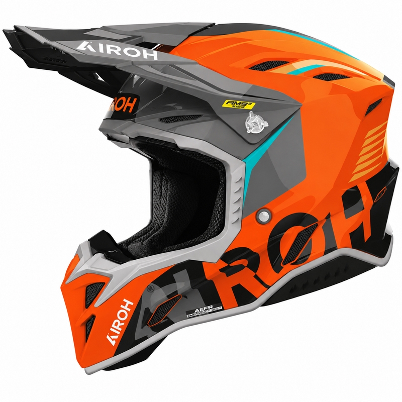 Motokroso šalmas Airoh Aviator Factory Blame oranžinis