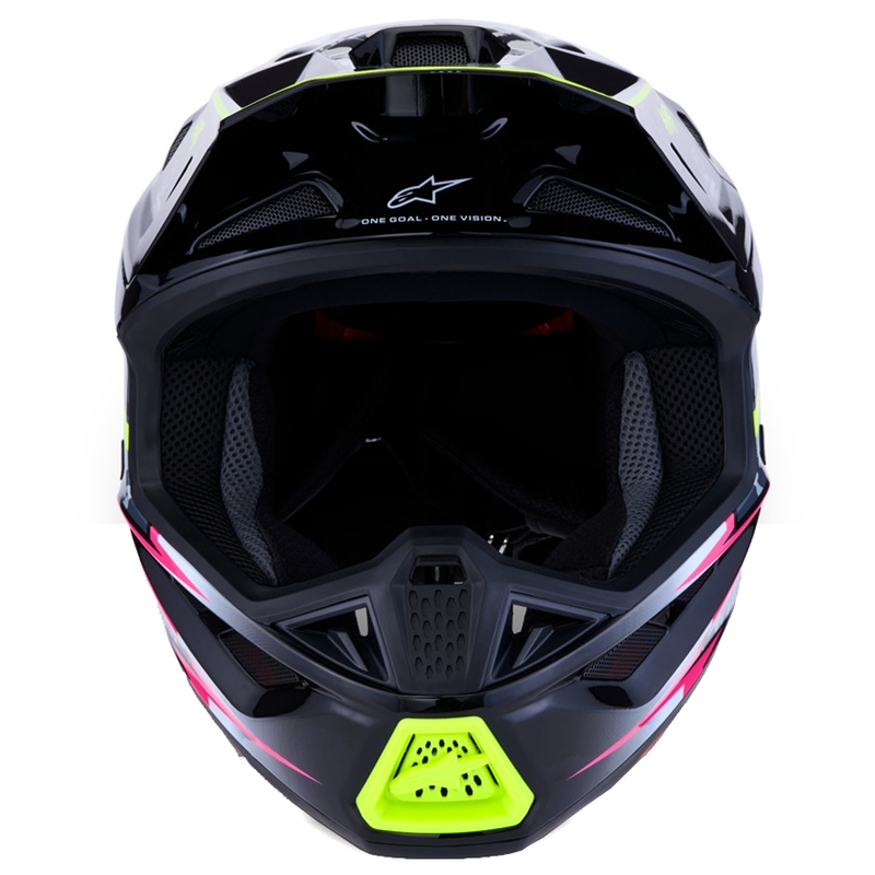 Alpinestars Supertech S-M7 Blaster motociklo kroso šalmas pilkas-fluorescencinis geltonas