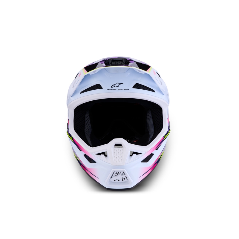 Alpinestars Supertech S-M7 Blaster motociklo motokroso šalmas violetinė-balta