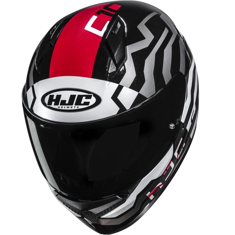 HJC C10 Blade MC1 uždaras motociklo šalmas juoda-balta-raudona