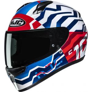 Uždaras motociklo šalmas HJC C10 Blade MC21 mėlyna-raudona-balta