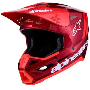 Alpinestars S-M3 Radium fluorescencinis raudonai baltas motokroso šalmas