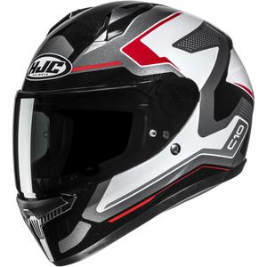 Uždaras motociklo šalmas HJC C10 Cric MC1 juodas-baltas-raudonas