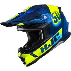 Motokroso šalmas HJC C50 Dash MC2 mėlyna-fluorescencinė geltona