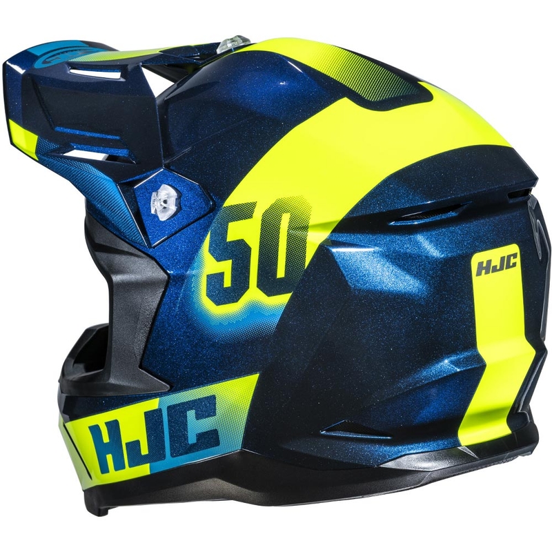 Motokroso šalmas HJC C50 Dash MC2 mėlyna-fluorescencinė geltona