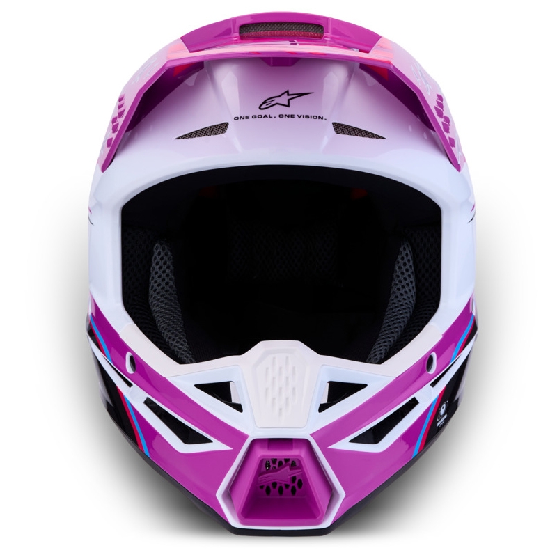 Alpinestars S-M3 Falcon vaikiškas motokroso šalmas violetinė-balta-juoda