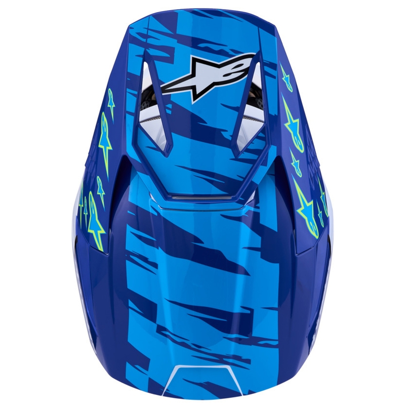 Alpinestars S-M3 Falcon vaikiškas motokroso šalmas mėlynai baltai juodas