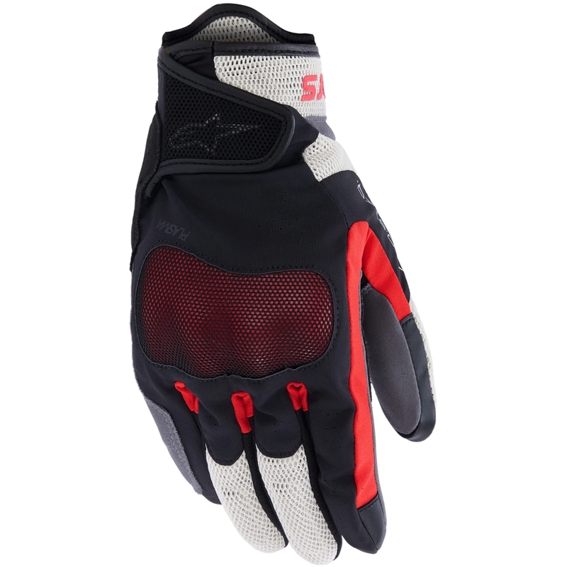 Alpinestars Mogress Airflow motociklo pirštinės juodos-kreminės-raudonos