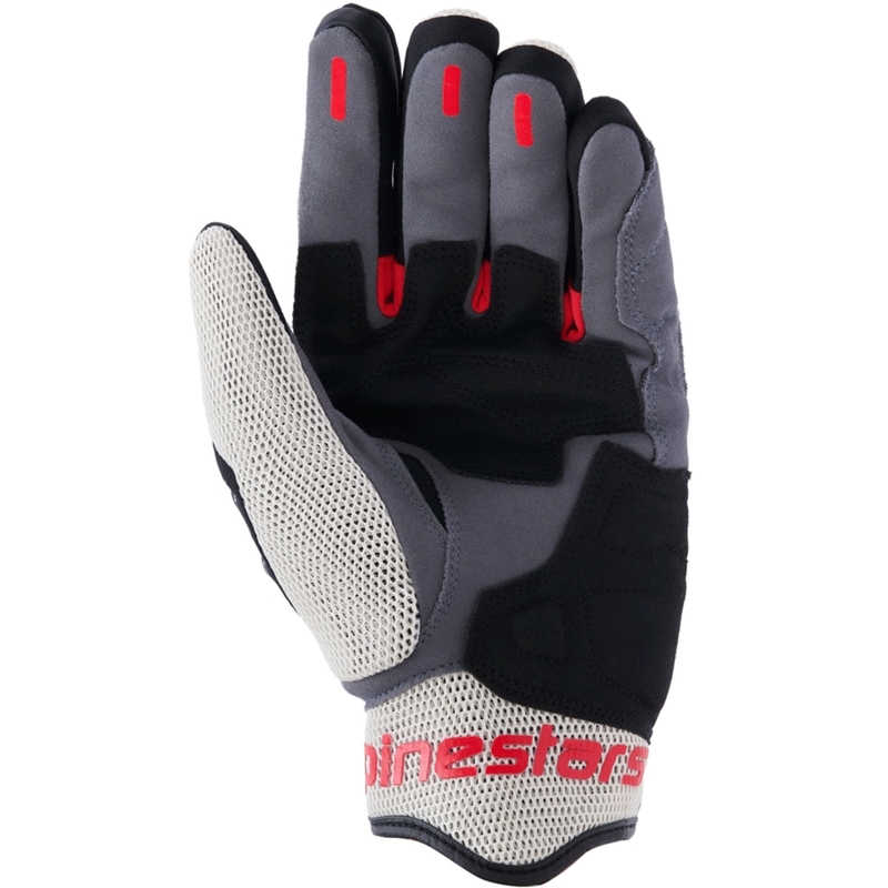 Alpinestars Mogress Airflow motociklo pirštinės juodos-kreminės-raudonos