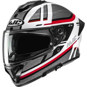 HJC C71 Novah MC1 motociklo šalmas pilkas-baltas-raudonas