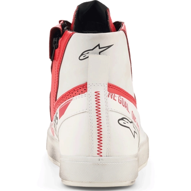 Alpinestars Stated Flair motociklo batai balti-raudoni