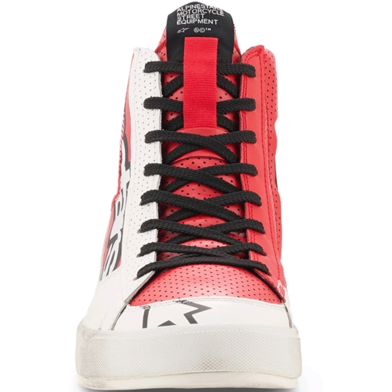 Alpinestars Stated Flair motociklo batai balti-raudoni