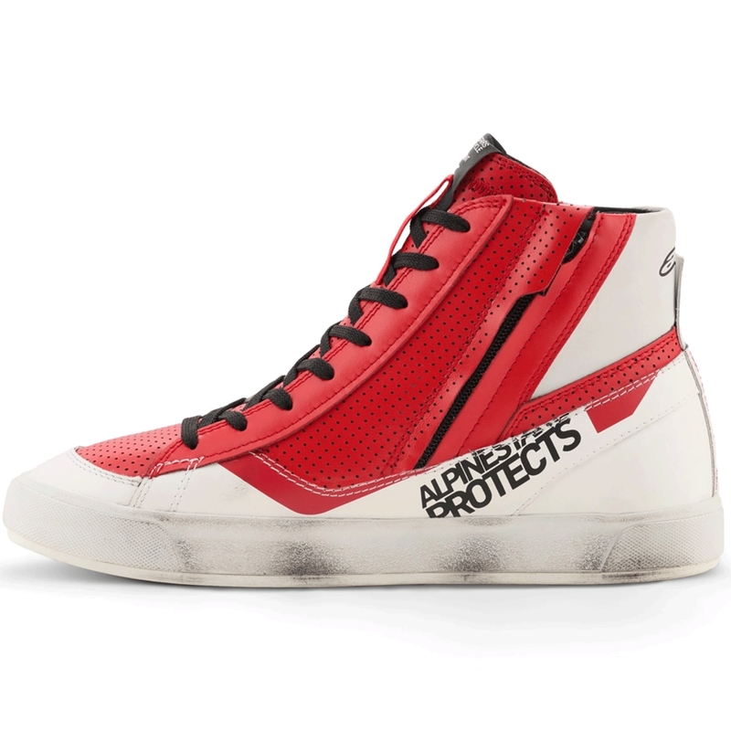 Alpinestars Stated Flair motociklo batai balti-raudoni