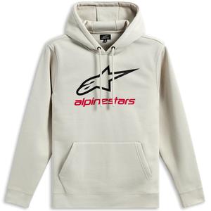Alpinestars Always džemperis su gobtuvu, kreminės-baltos-juodos-raudonos spalvos