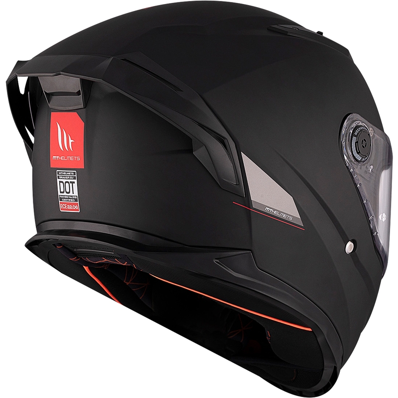 MT BRAKER SV SOLID A1 integralus motociklininko šalmas blizgiai juodas