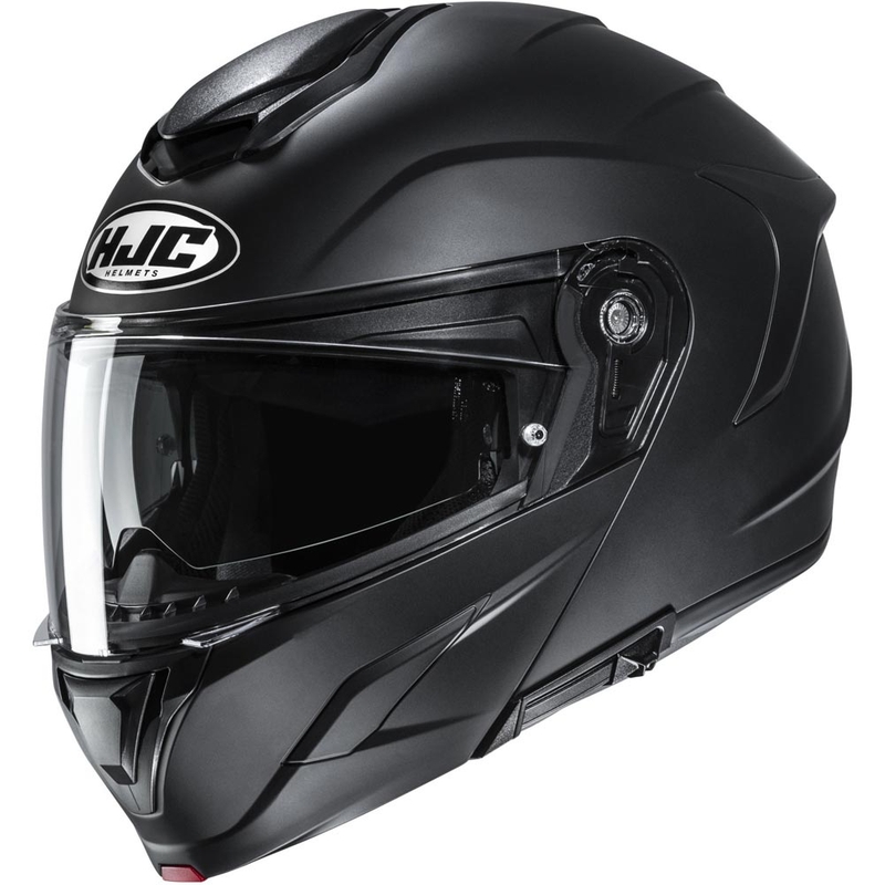 Atlenkiamas motociklo šalmas HJC C92 Solid pusiau matinė juoda