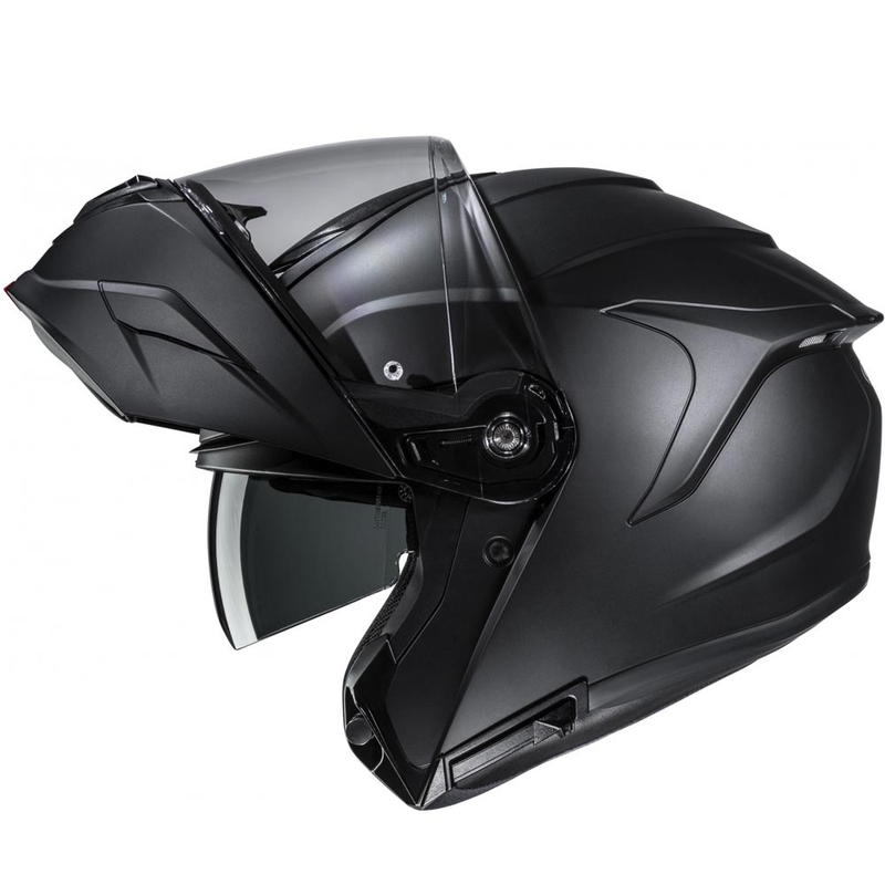 Atlenkiamas motociklo šalmas HJC C92 Solid pusiau matinė juoda