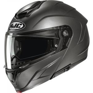 Atlenkiamas motociklo šalmas HJC C92 Solid pusiau matinis titanas