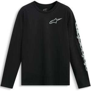 Alpinestars Trackside CSF ilgomis rankovėmis marškinėliai juodi-balti