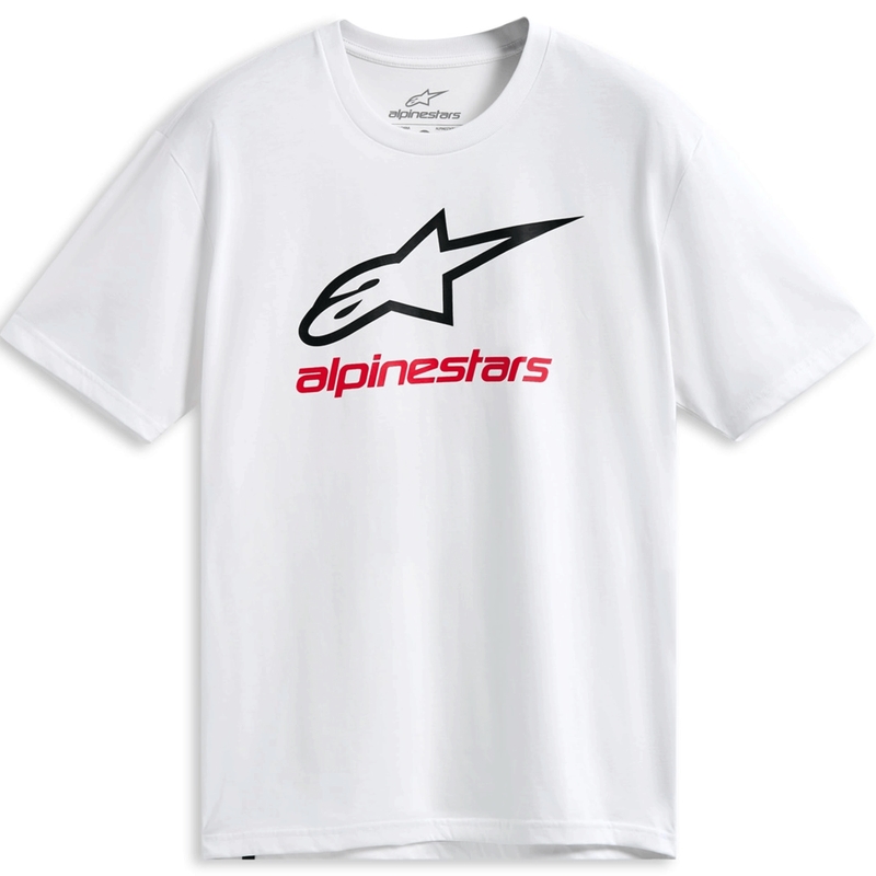 Alpinestars Always 2.0 CSF marškinėliai balti-juodi-raudoni