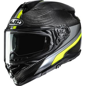 Uždaras motociklo šalmas HJC F72 Carbon Eos MC3H juodas-fluorescencinis geltonas