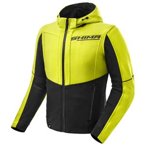 Motociklininko džemperis su gobtuvu Shima Daybreaker black-fluo yellow