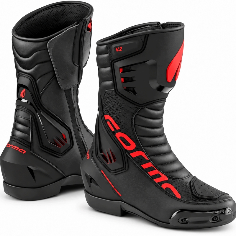 Forma Freccia EVO V.2 motociklo batai juodi-raudoni
