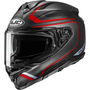 Uždaras motociklo šalmas HJC F72 Oflo MC1SF matinės juodos-raudonos spalvos