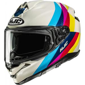 Uždaras motociklo šalmas HJC F72 Racero MC23, baltos spalvos