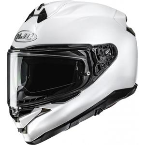 Uždaras motociklo šalmas HJC F72 Solid perlinės baltos spalvos