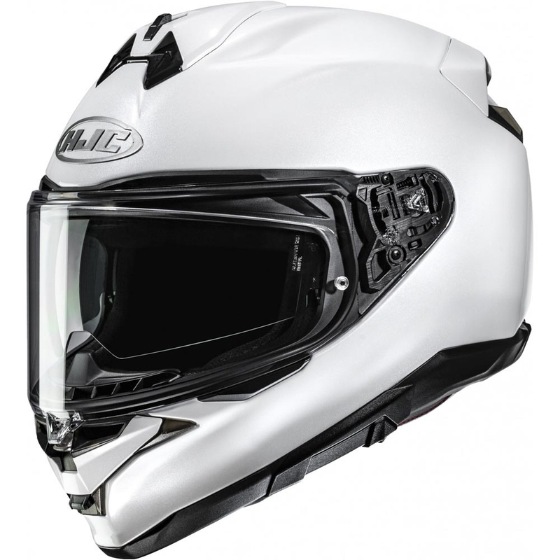 Uždaras motociklo šalmas HJC F72 Solid perlinės baltos spalvos