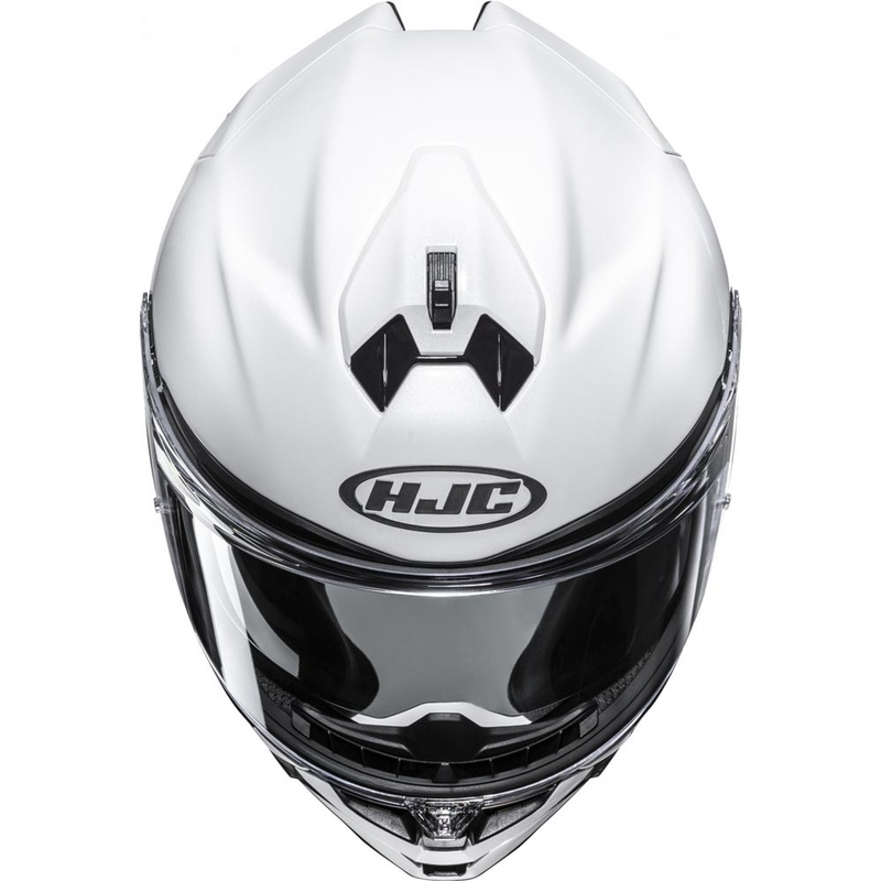 Uždaras motociklo šalmas HJC F72 Solid perlinės baltos spalvos