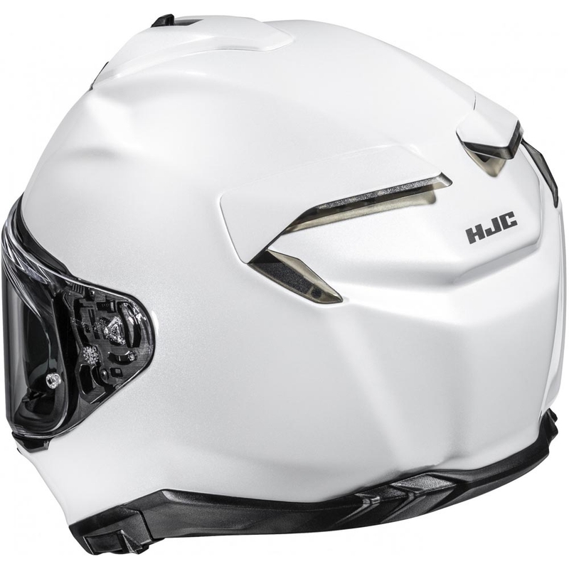 Uždaras motociklo šalmas HJC F72 Solid perlinės baltos spalvos