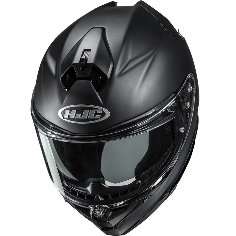Uždaras motociklo šalmas HJC F72 Solid pusiau matinis juodas