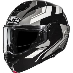Atlenkiamas motociklo šalmas HJC i101 Krone MC5 juoda-pilka-balta