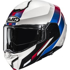 Atlenkiamas motociklo šalmas HJC i101 Mira MC21 balta-mėlyna-raudona