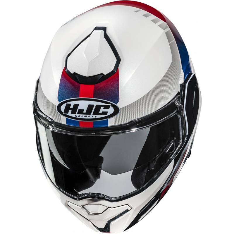 Atlenkiamas motociklo šalmas HJC i101 Mira MC21 balta-mėlyna-raudona