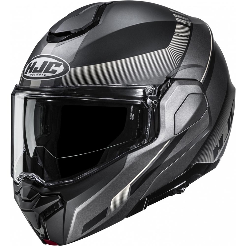 Atlenkiamas motociklo šalmas HJC i101 Mira MC9SF juodai pilkas