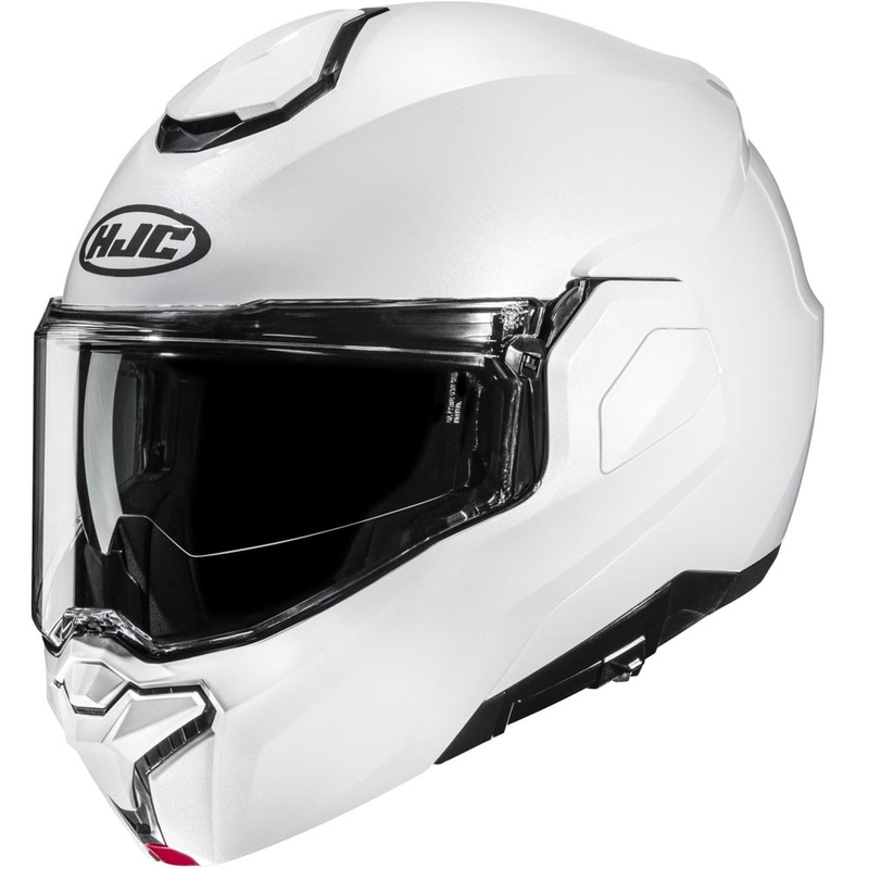 HJC i101 Solid atlenkiamas motociklo šalmas, perlinės baltos spalvos