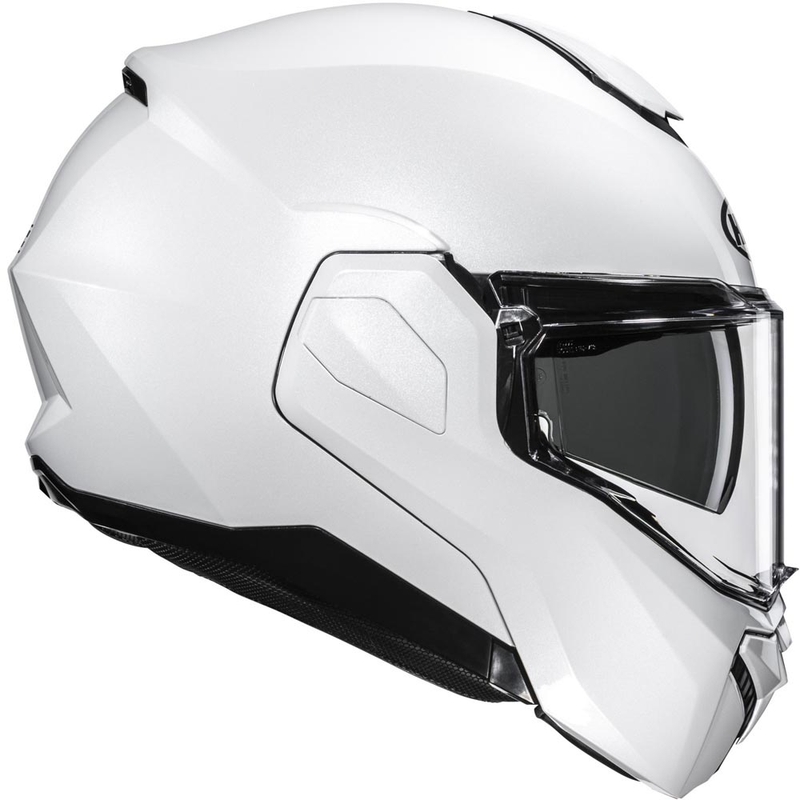 HJC i101 Solid atlenkiamas motociklo šalmas, perlinės baltos spalvos