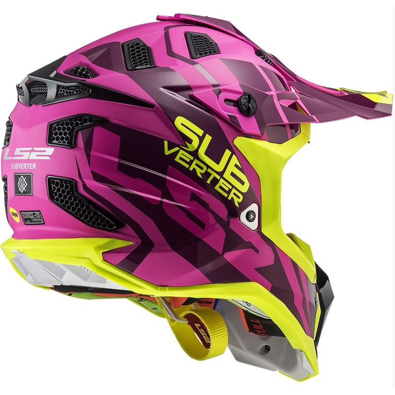 Motokrosová přilba LS2 MX470 Subverter Troop růžovo-fluo žlutá výprodej