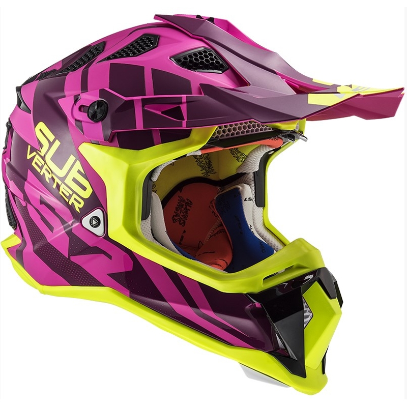 Motokrosová přilba LS2 MX470 Subverter Troop růžovo-fluo žlutá výprodej