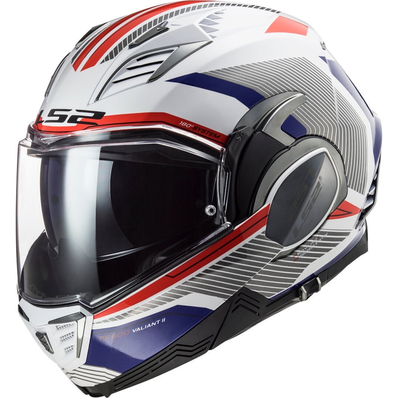 Překlápěcí přilba na motorku LS2 FF900 Valiant II Revo bílo-modro-červená