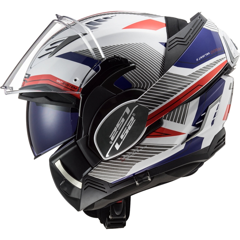 Překlápěcí přilba na motorku LS2 FF900 Valiant II Revo bílo-modro-červená